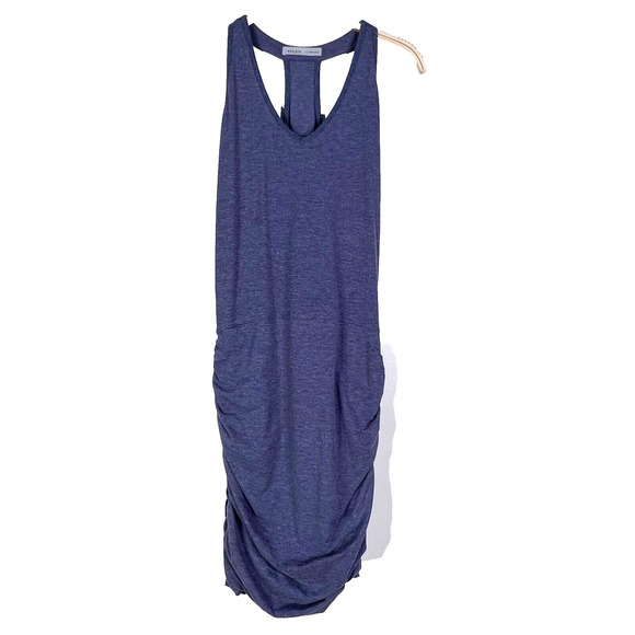 Athleta Tee Racerback Ruched‎ Purple Dress Size XS - Picture 1 of 7